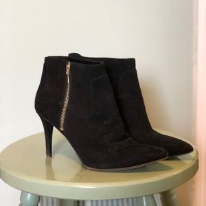 Genuine Suede Nine West Black Booties